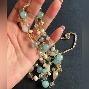 🩵👑ARGENTO VIVO STERLING SILVER CRYSTAL GEMSTONE NECKLACE👑🩵